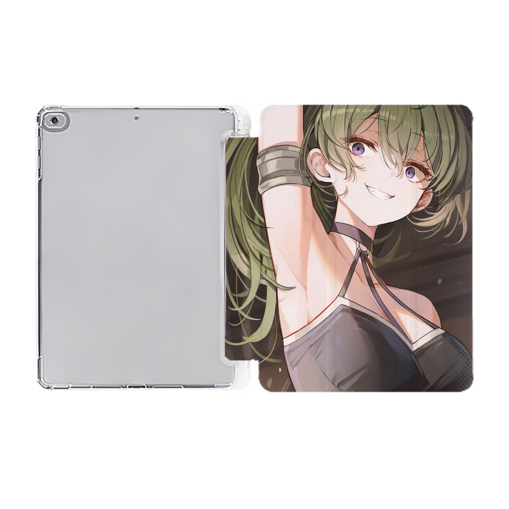 （画像用） 葬送のフリーレン Frieren IPad ケース ペン収納付き 三つ折りスタンド PUレザー×シリコン 対応機種9.5/10.5/10.9インチ